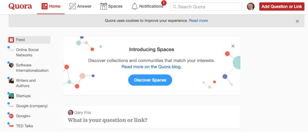 strumenti di marketing dei contenuti di quora per le startup