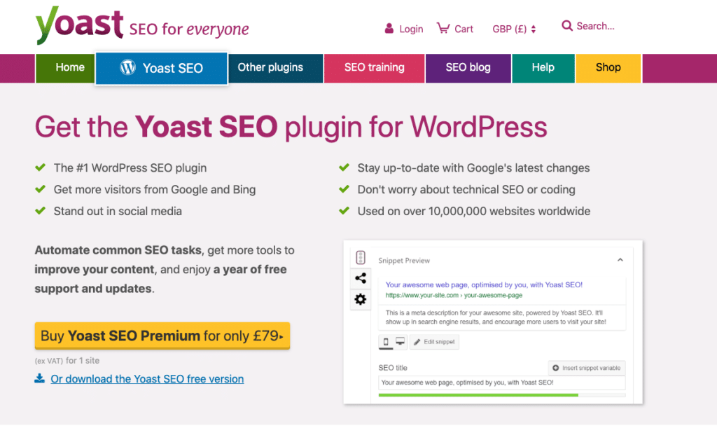 yoast เป็นหนึ่งในเครื่องมือการตลาดเนื้อหาที่ดีที่สุด