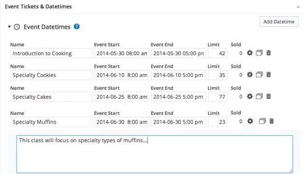 event espresso wordpress plugin dates and times 