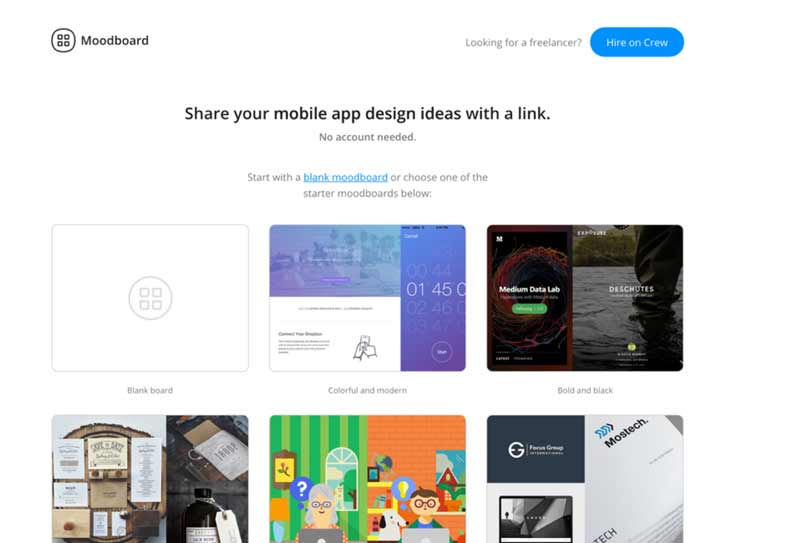 free startup tools for moodboards