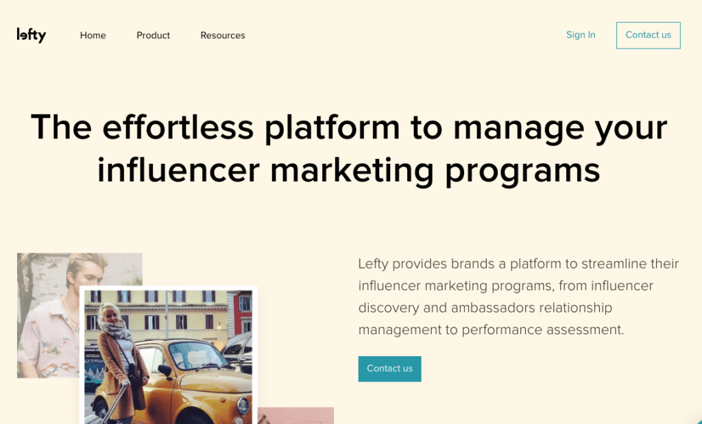 lefty influencer marketing tool