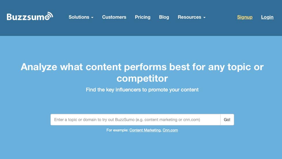 أداة التواصل عبر buzzsumo