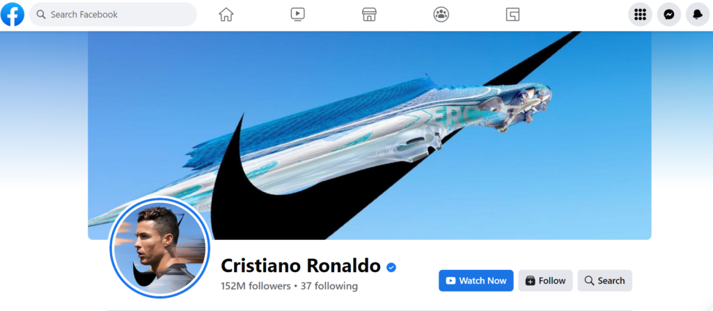 Ronaldo tiene la mayor cantidad de seguidores en Facebook