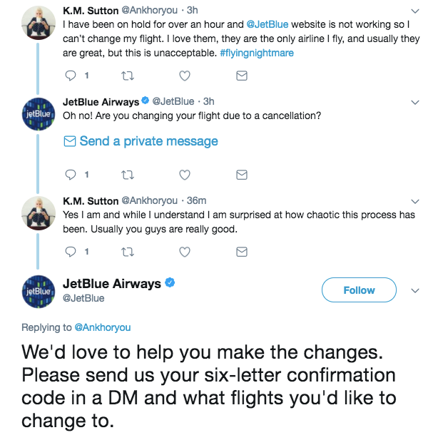 Odpowiedź klienta marki_Jetblue