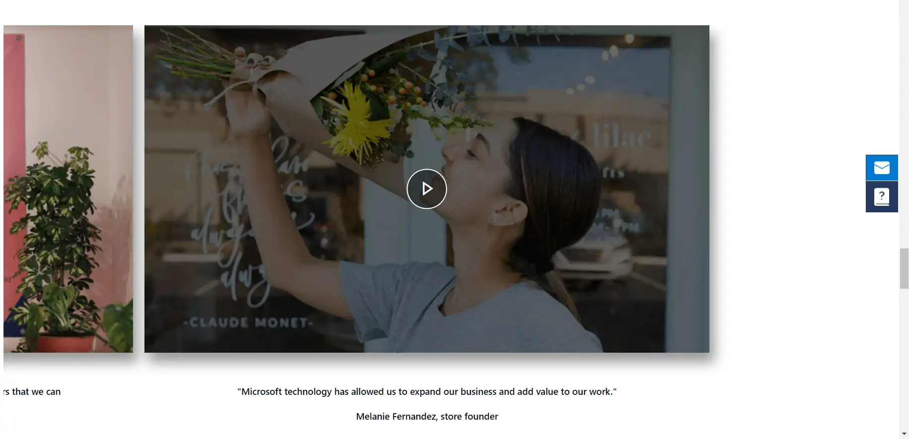 Microsoft films customers testimonials in the form of storytelling