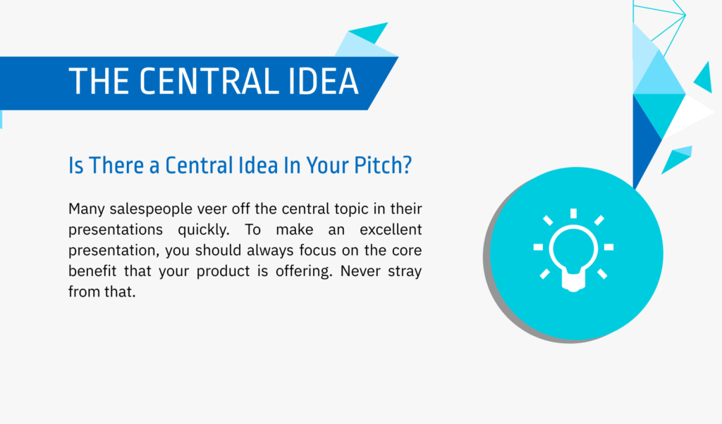 idea central de un argumento de venta