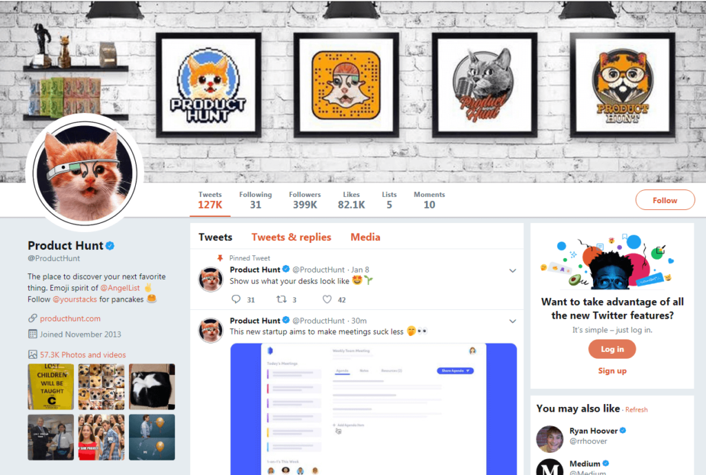 Twitter で連絡を取り、Product Hunt にメーカーとして追加されます