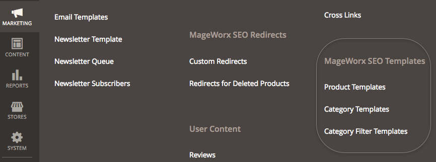 Magento 2 SEO Suite Ultimate 확장의 SEO 메타 템플릿 설정