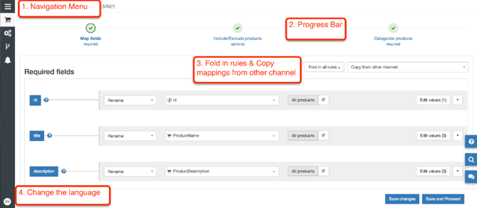 New DataFeedWatch Mapping Page Navigation