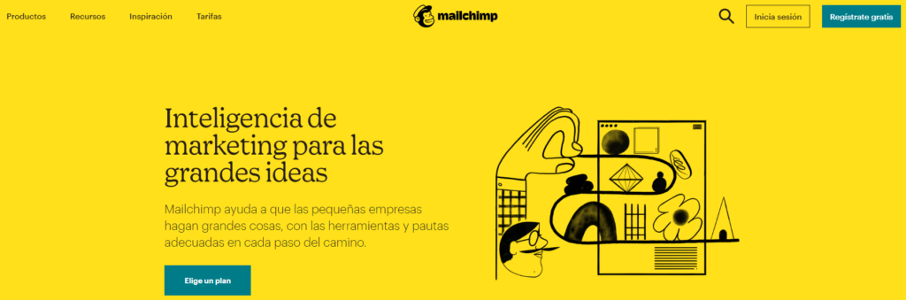 الصفحة الرئيسية Mailchimp