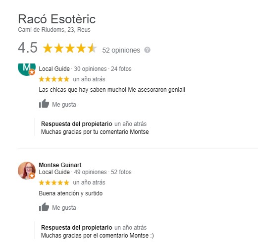 recenzii pe google afacerea mea raco esoteric