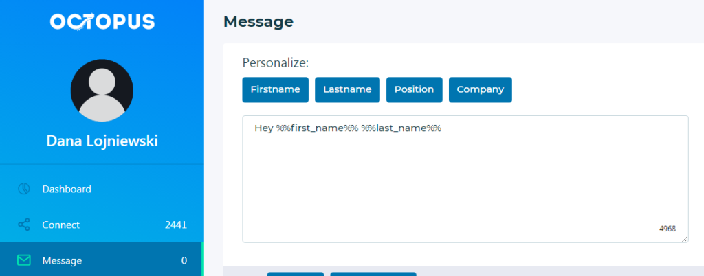 personalizare-octopus-linkedin
