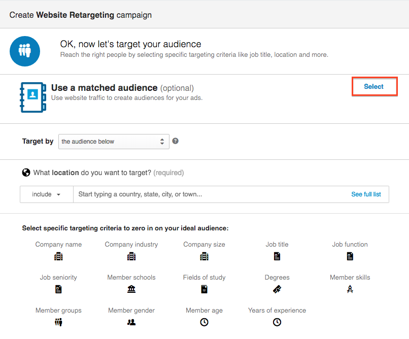 linkedin-matched audiences