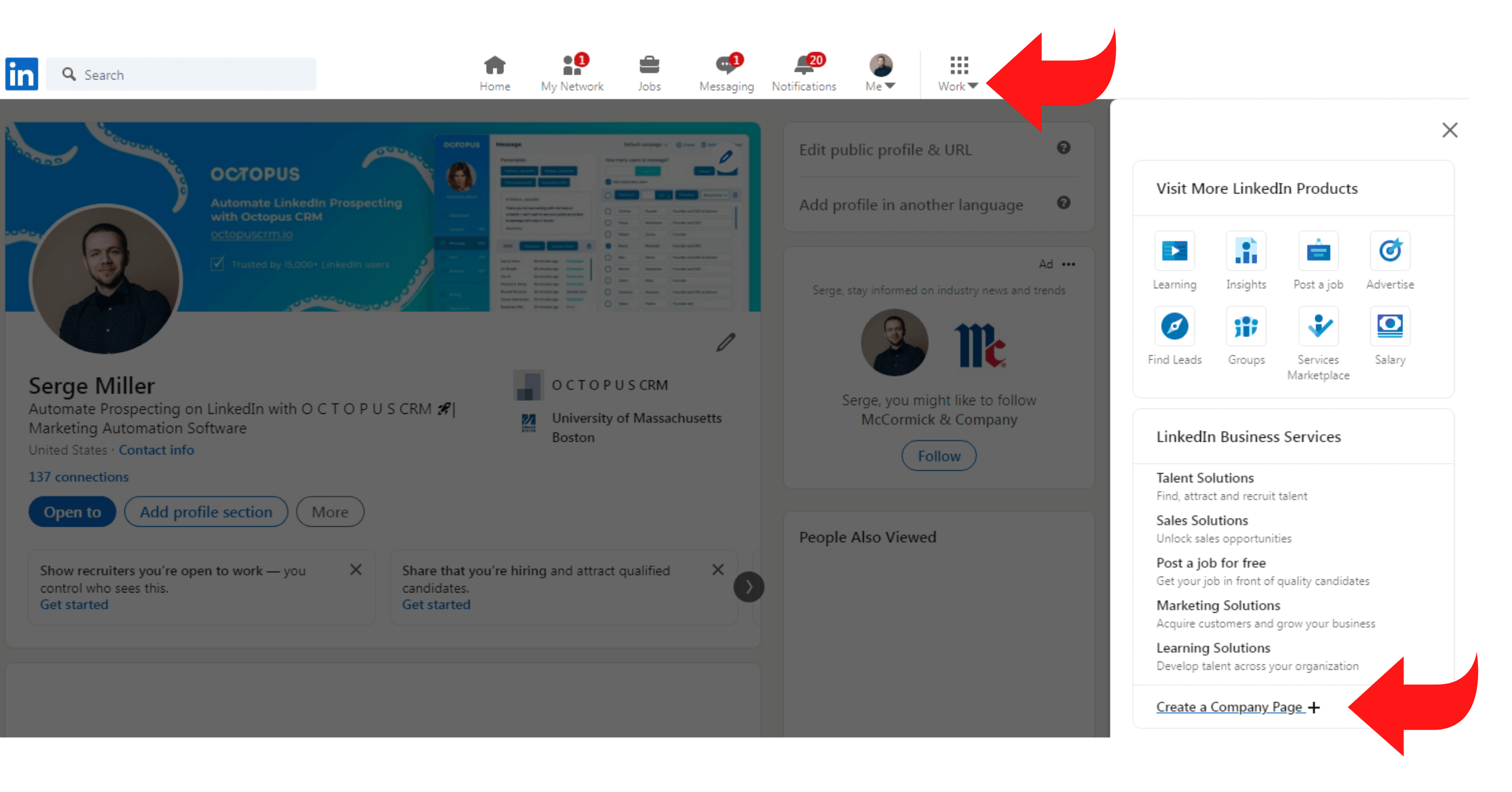 работа-создание-страница-компании