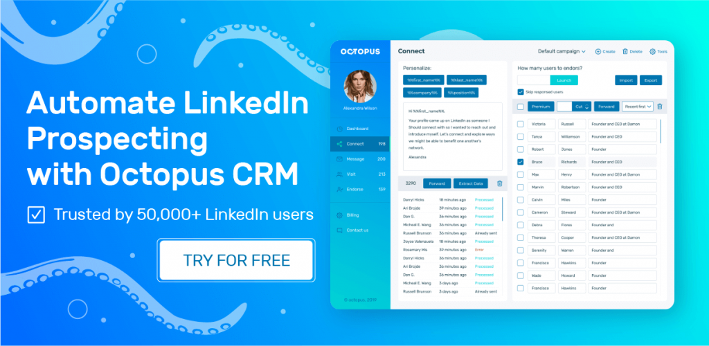 Octopus CRM으로 LinkedIn 고객 발굴 자동화