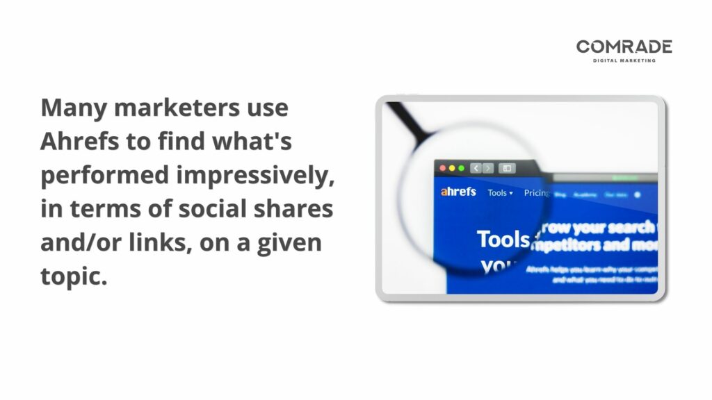 Ahrefs è utilizzato da molti marketer