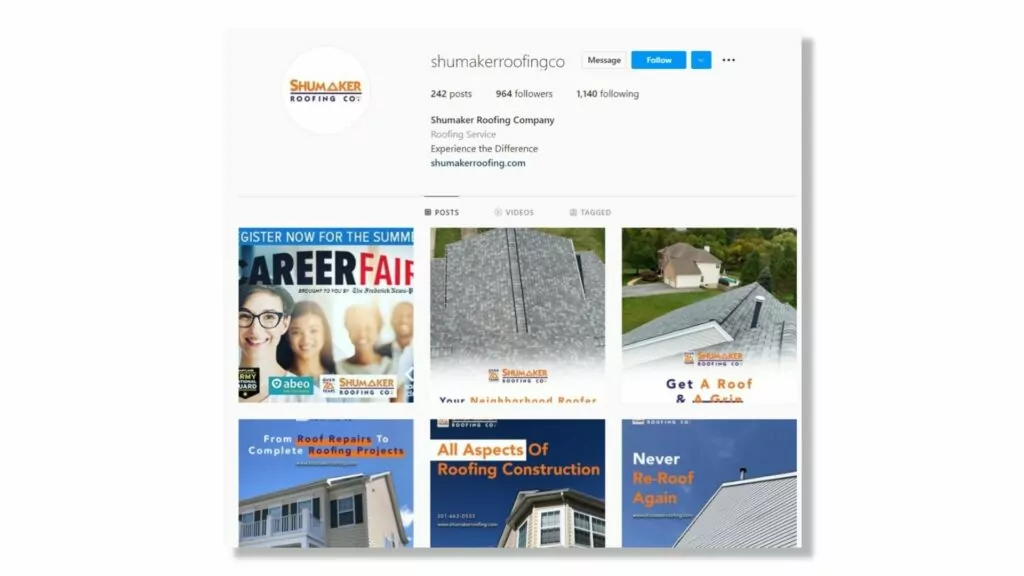 Exemple de Shumaker Roofing Co.