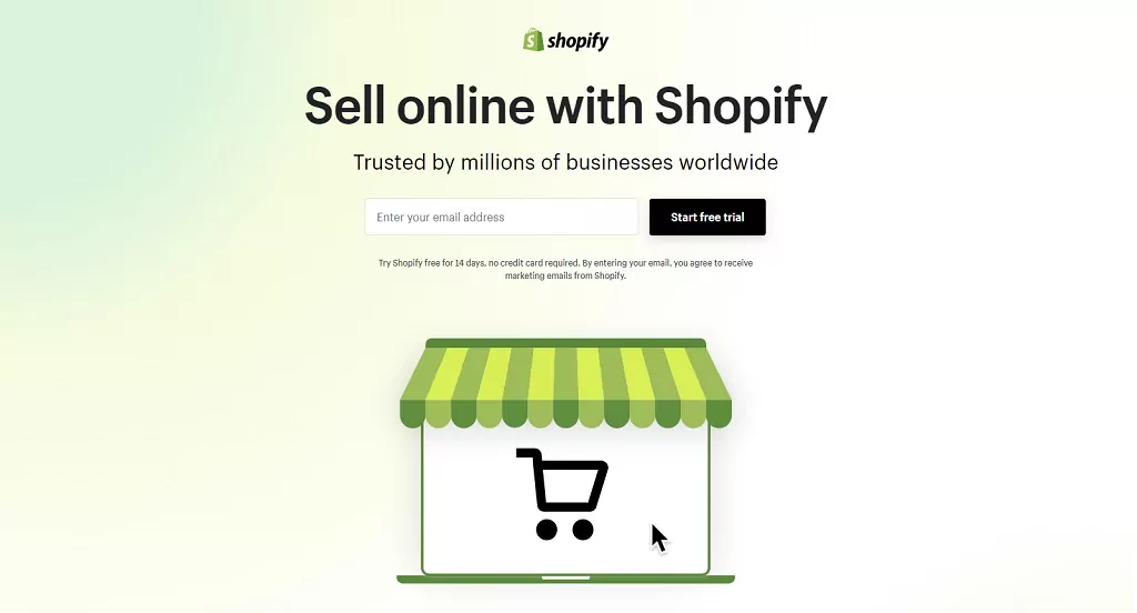 shopify web sitesi oluşturucu örneği