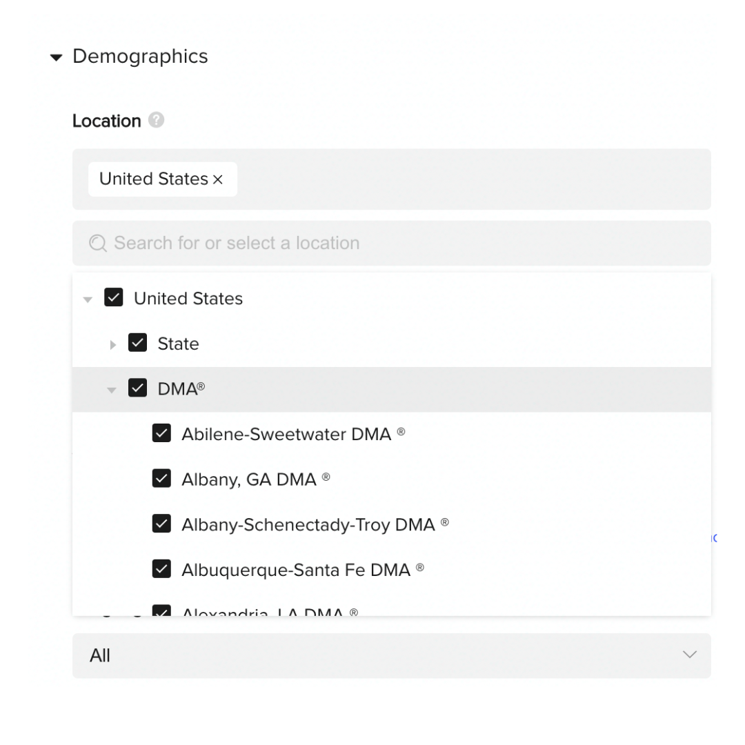 TikTok での DMA ジオターゲティングのガイド: 人口統計位置 DMA