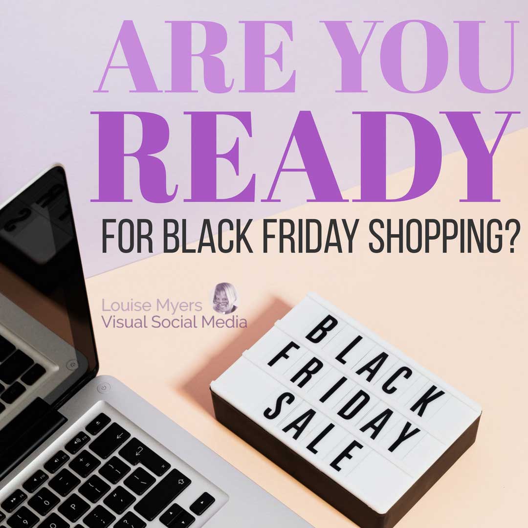 la grafica del laptop chiede, sei pronto per lo shopping del Black Friday?