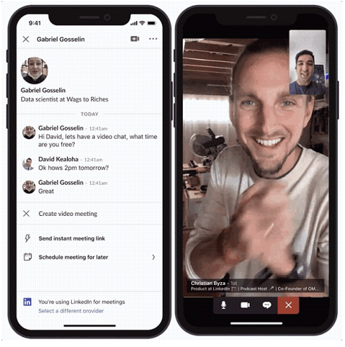 Videoconferencia de LinkedIn