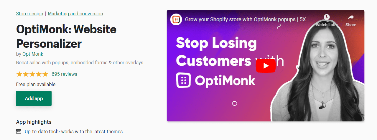 Optimonk Shopify Upsell-Popup