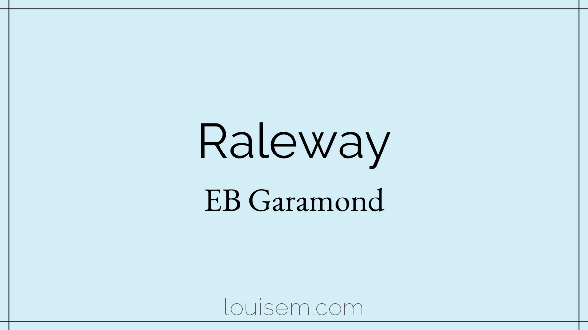 Raleway と EB Garamond の canva での正式なフォントの組み合わせ。