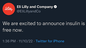 Il tweet di Eli Lilly