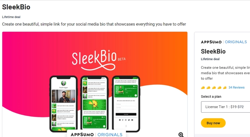 SleekBio-free-social-media-management-tools