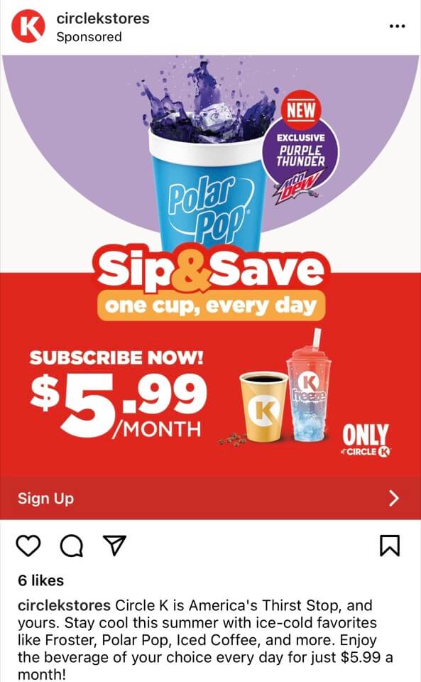 pomoc w reklamie na Instagramie od Circle K