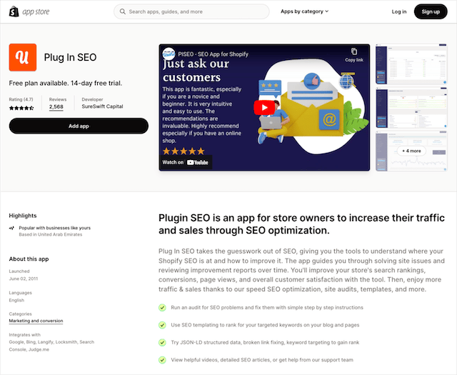 Plug-in-SEO Shopify