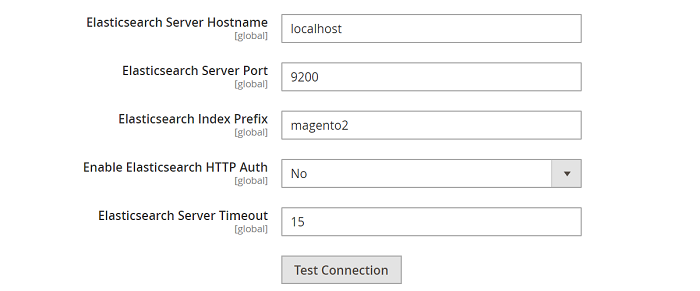 Magento-2-elasticsearch-conexión-campos de prueba