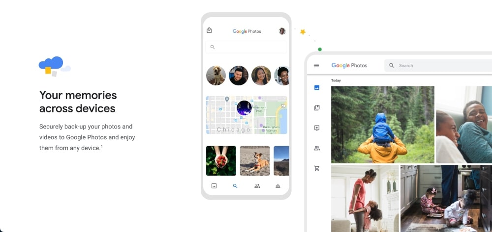 Fonctionnalité de stockage dans le cloud de Google Photos