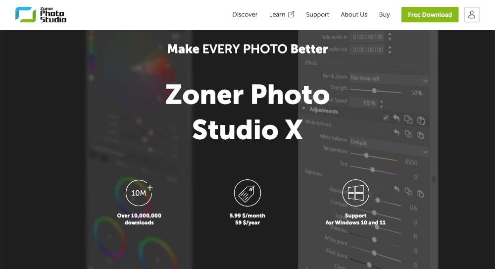 Logiciel Zoner Photo Studio