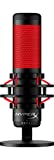 HyperX QuadCast - Microphone de jeu à condensateur USB, pour PC, PS4, PS5 et Mac, support anti-choc anti-vibration, quatre motifs polaires, filtre anti-pop, contrôle de gain, podcasts, Twitch, YouTube, Discord, LED rouge