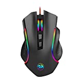 Redragon M602 Souris de jeu filaire RVB Spectre RVB rétro-éclairé Souris ergonomique Griffin programmable avec 7 modes de rétroéclairage jusqu'à 7200 DPI pour les joueurs PC Windows (Noir)