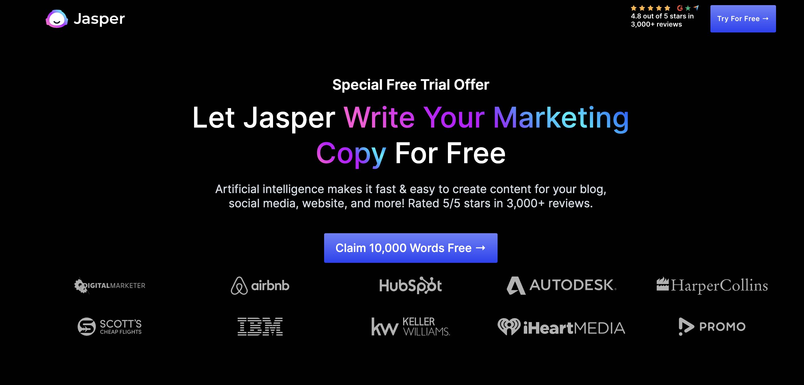 software de marketing digital para agencias Jasper.ai | Agencia Vista