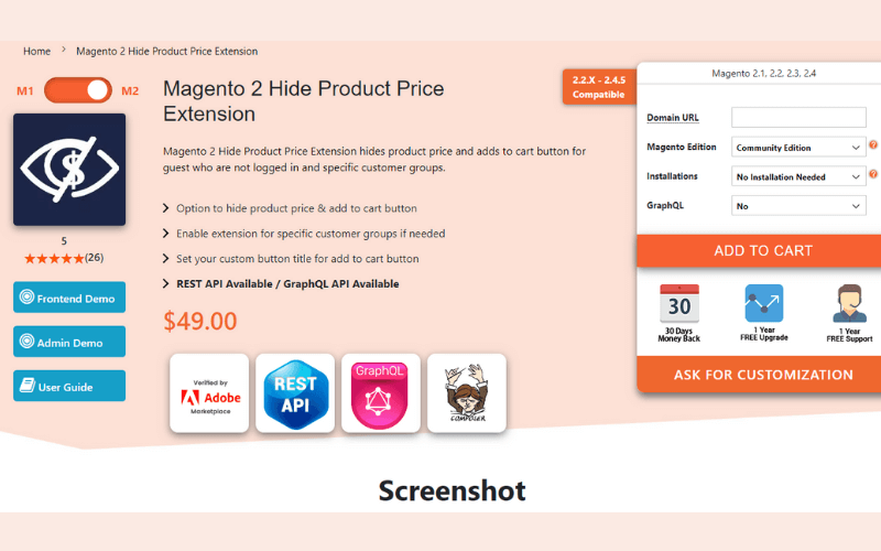 Magento 2 Hide Product Price Extension von MageComp