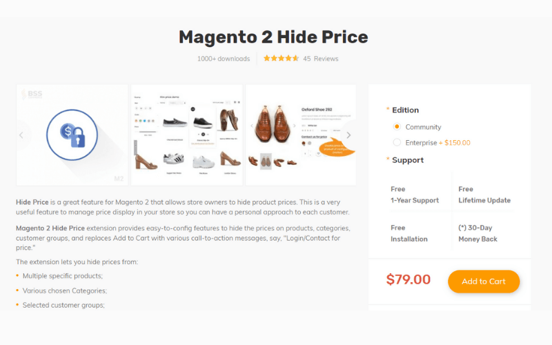 Magento 2 Hide Price von BSS Commerce