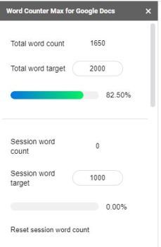 Verwenden Sie das Word Counter Max-Add-On, um die Wortanzahl in Google-Dokumenten zu überprüfen