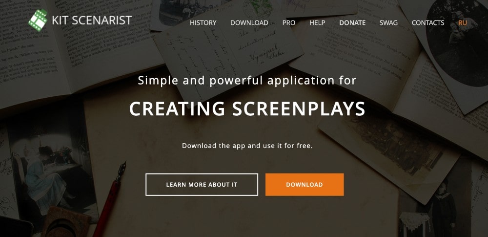 KIT Scenarist programme de scénarisation gratuit