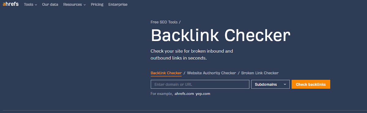 Ahrefs Backlink-Checker