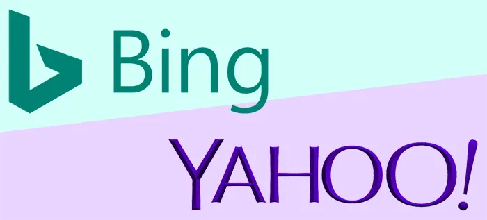 Bing și Yahoo