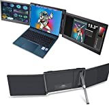 Tragbarer TeamGee-Monitor für Laptops, 13,3-Zoll-Full-HD-IPS-Display, Dual-Dreifach-Monitor-Bildschirmverlängerung, USB-A/Typ-C-Plug-and-Play für Windows, Android und Mac, funktioniert mit 13- bis 17-Zoll-Laptops