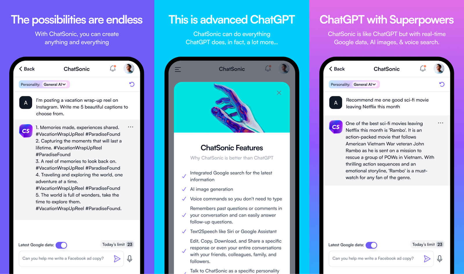 ChatSonic AI - Mobile ChatGPT-App