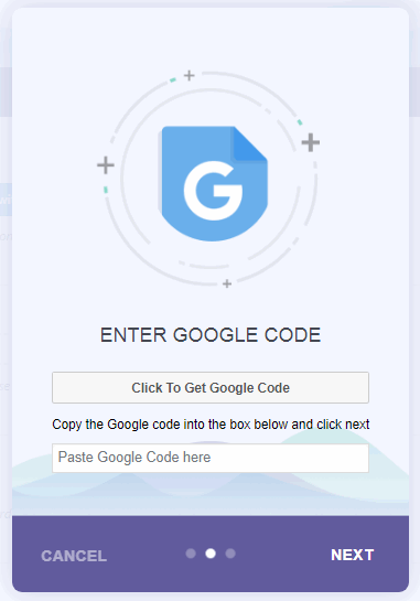 Google code authentication code