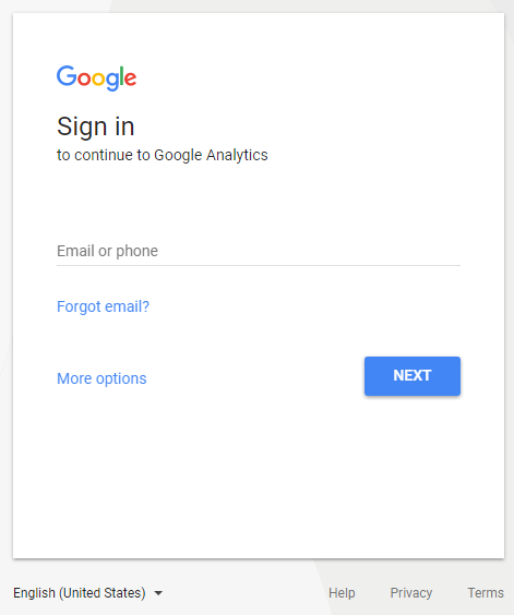 google analytics signup