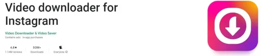 Installieren Sie die Video Downloader For Instagram-App für den Instagram-Story-Downloader