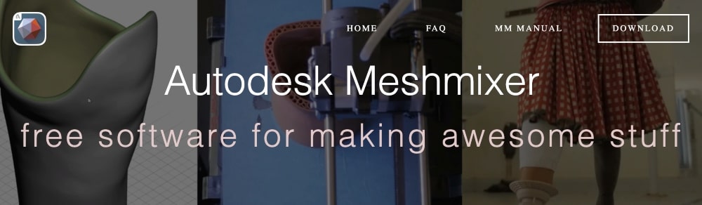 Site do AutoDesk Meshmixer