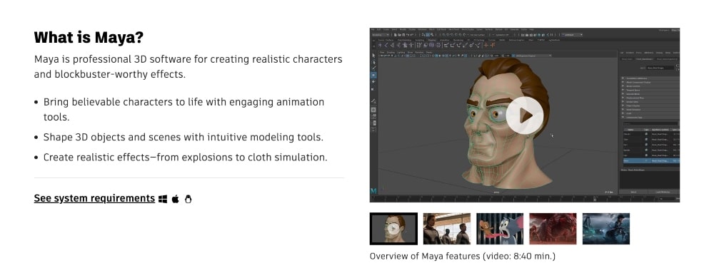 Recursos do AutoDesk Maya